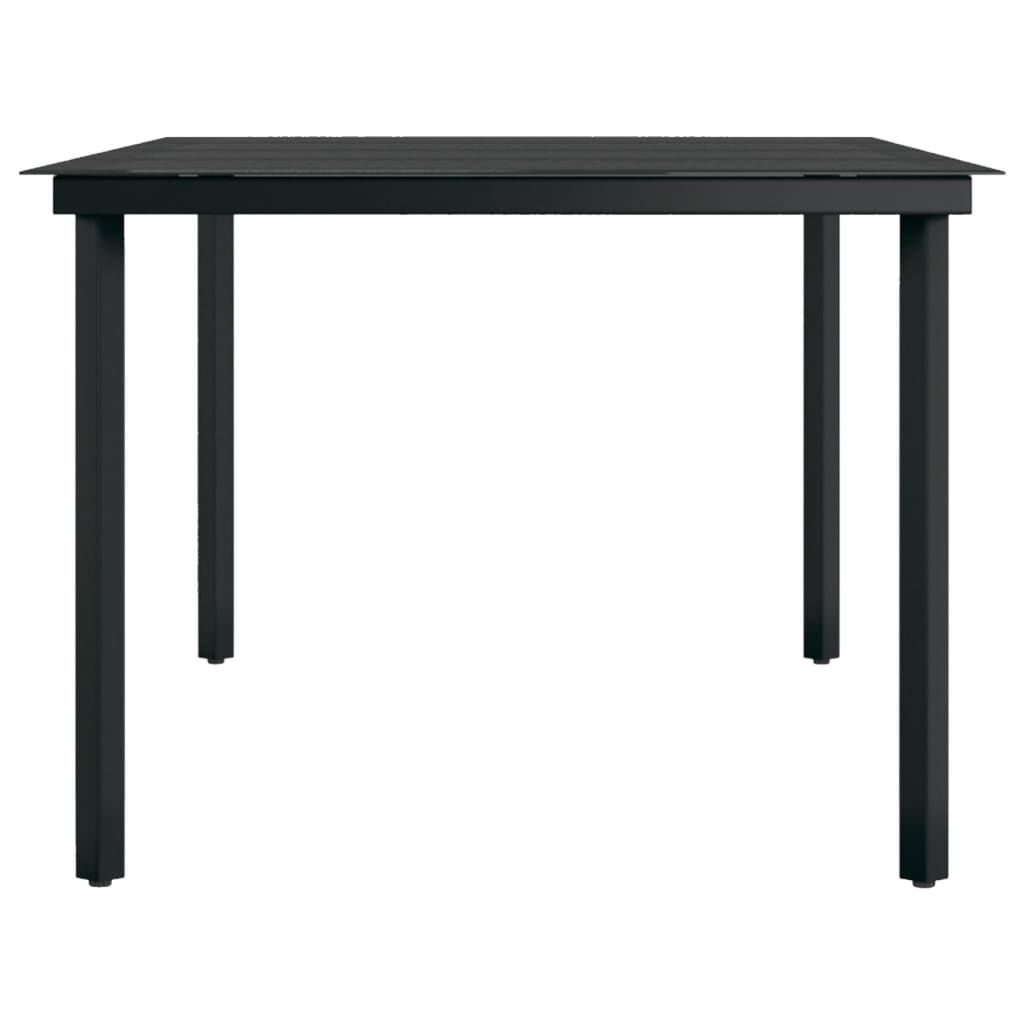 vidaXL 7 Piece Garden Dining Set Black