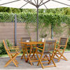 vidaXL Folding Garden Chairs 4 pcs Grey Solid Wood Acacia