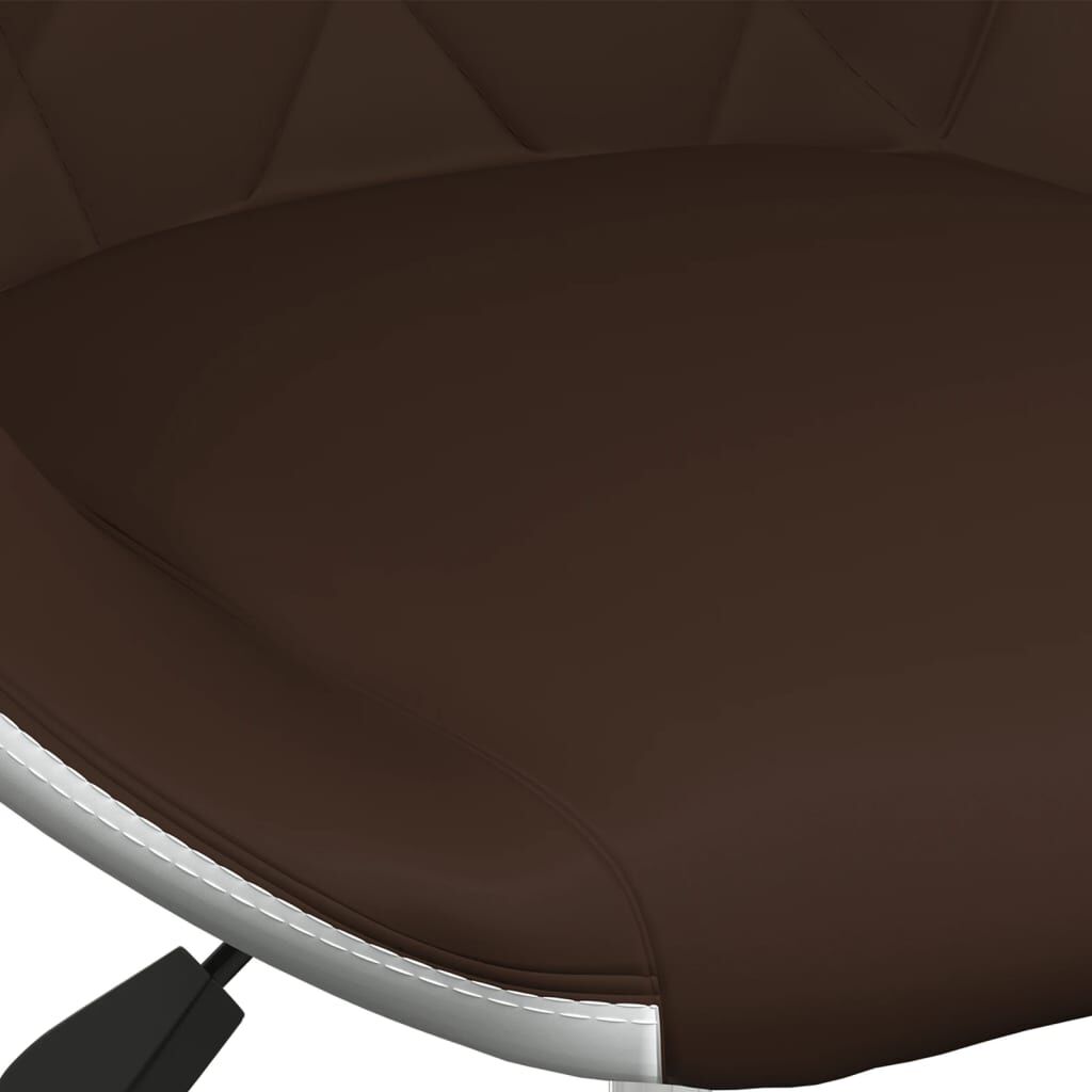vidaXL Bar Stools 2 pcs Brown and White Faux Leather