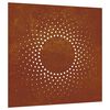 vidaXL Garden Wall Decoration 55x55 cm Corten Steel Sun Design