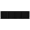 vidaXL Book Cabinet/TV Cabinet Black 143x30x36 cm