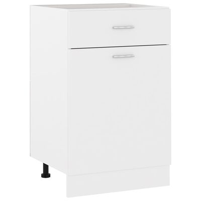 vidaXL Drawer Bottom Cabinet Lyon White 50x46x81.5 cm Engineered Wood, white vidaXL Drawer Bottom Cabinet Lyon White 50x46x81.5 cm Engineered Wood
