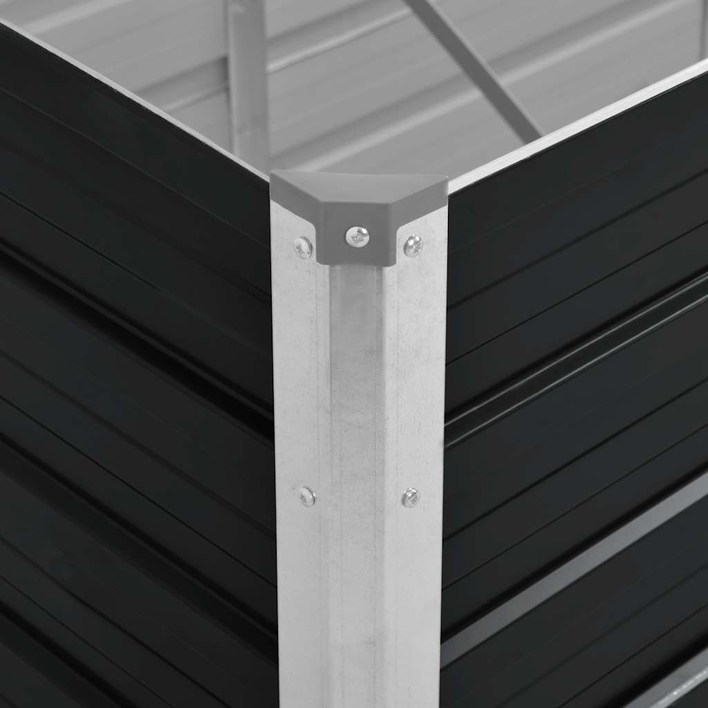 vidaXL Garden Raised Bed Anthracite 100x40x77 cm Galvanised Steel