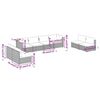 vidaXL 8 Piece Garden Lounge Set with Cushions Poly Rattan Grey