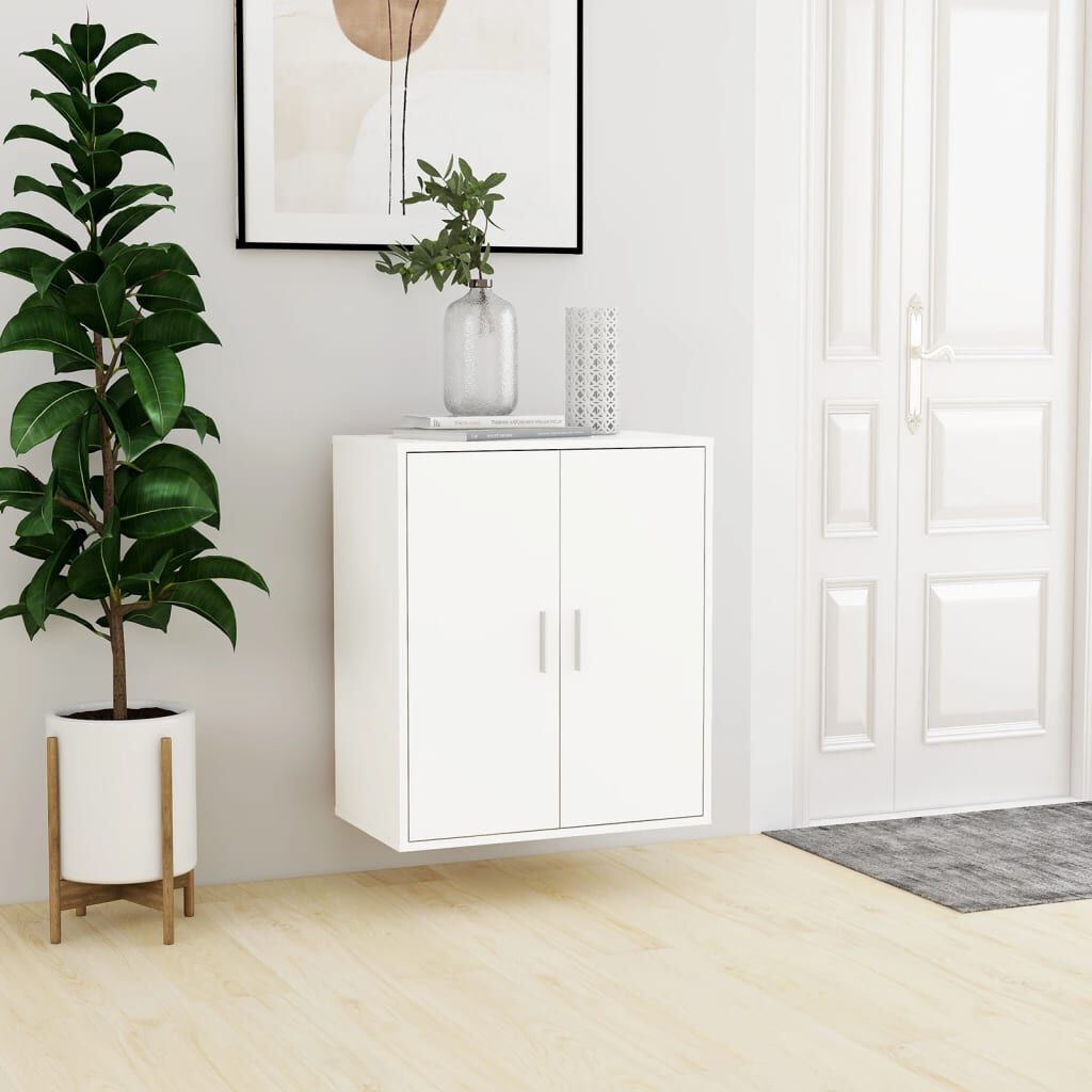vidaXL Shoe Cabinet White 60x35x70 cm Engineered Wood