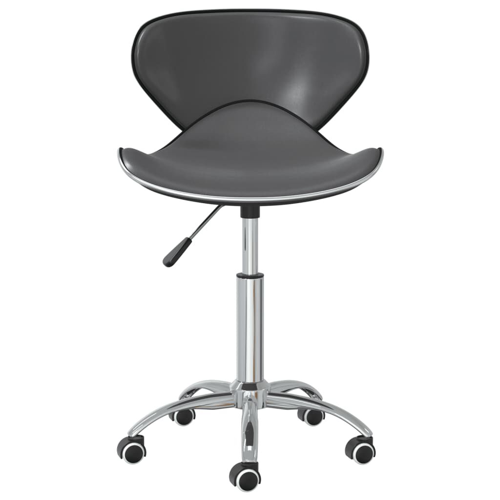 vidaXL Swivel Dining Chairs 2 pcs Grey Faux Leather