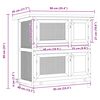 vidaXL Outdoor Rabbit Hutch 4 Doors Red Wood