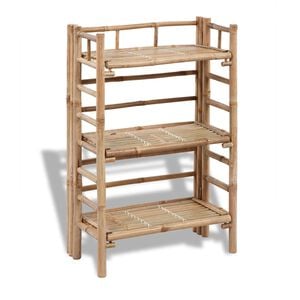 vidaXL Plant Stand | Natural Bamboo | Bamboo | Medium | Durable | Plant Stand