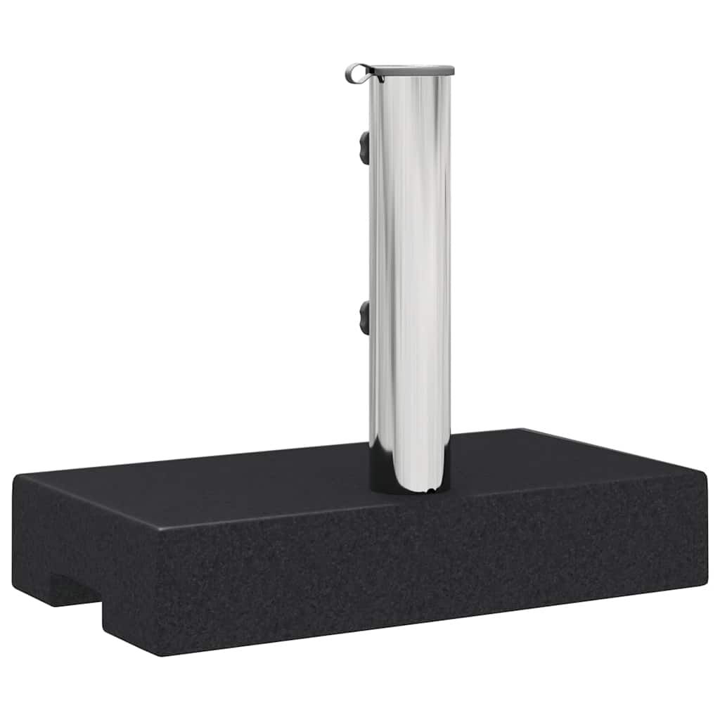 vidaXL Parasol Base Granite 25 kg Rectangular Black
