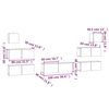 vidaXL 7 Piece TV Cabinet Set White Engineered Wood