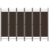 vidaXL 6-Panel Room Divider Brown 240x180 cm