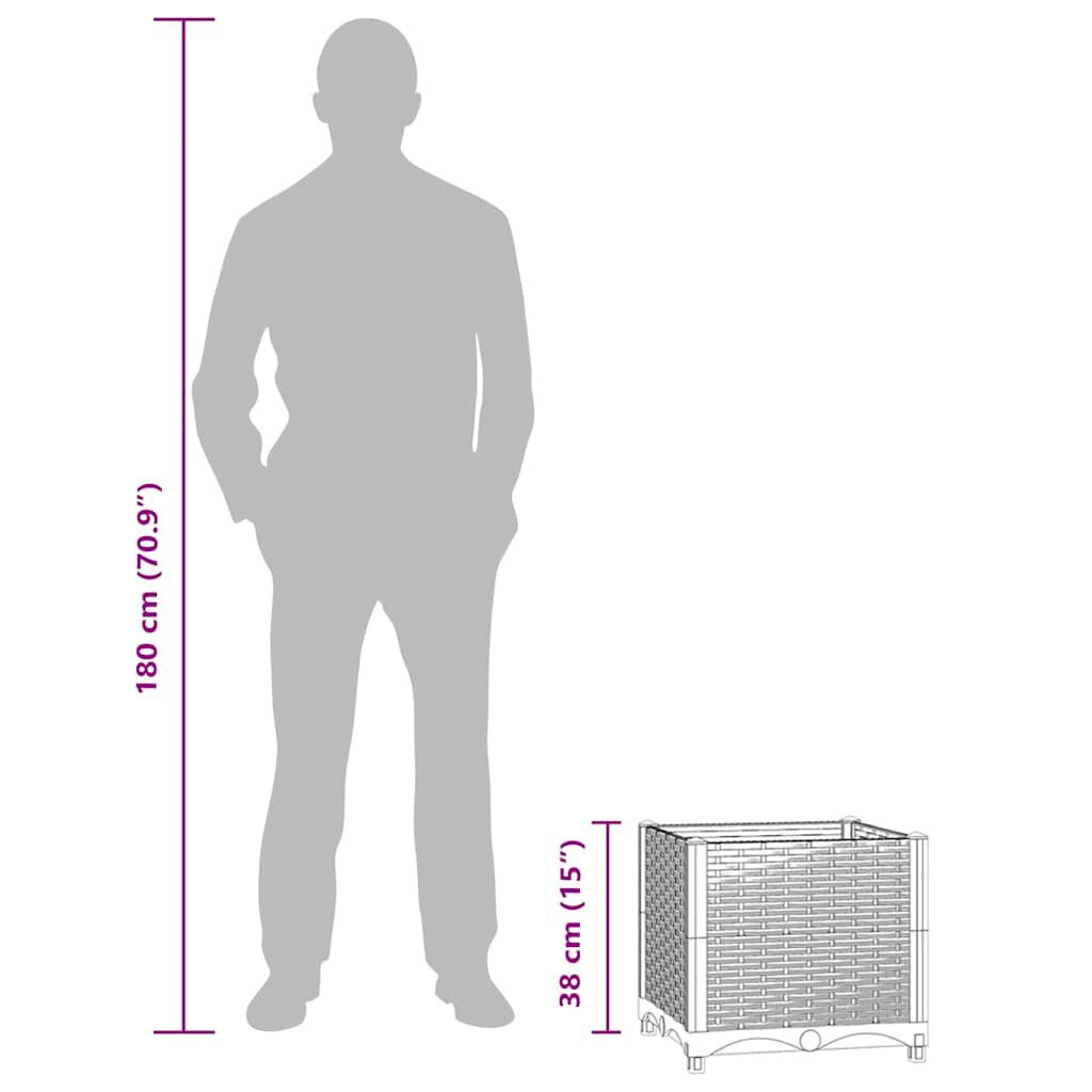 vidaXL Raised Bed 40x40x38 cm Polypropylene, blue grey vidaXL Raised Bed 40x40x38 cm Polypropylene