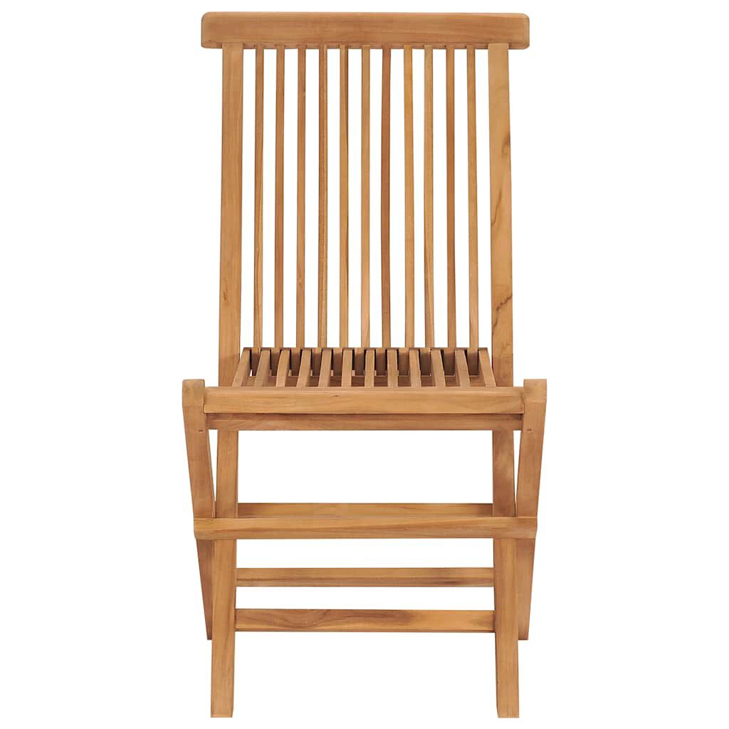 vidaXL Folding Garden Chairs 2 pcs Solid Teak Wood