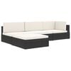 vidaXL Sectional Middle Seat 1 pc with Cushions Poly Rattan Grey
