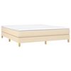 vidaXL Bed Frame without Mattress Cream 180x200 cm Super King Fabric