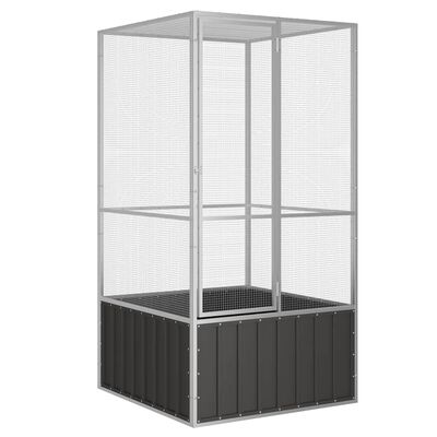 vidaXL Bird Cage Anthracite 111x107x211.5 cm Galvanised Steel, anthracite vidaXL Bird Cage Anthracite 111x107x211.5 cm Galvanised Steel