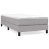 vidaXL Box Spring Bed Frame Light Grey 90x200 cm Fabric