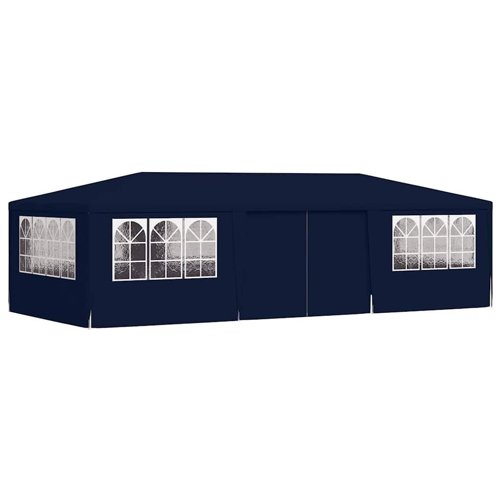 vidaXL Professional Party Tent with Side Walls 4x9 m Blue 90 g/m?