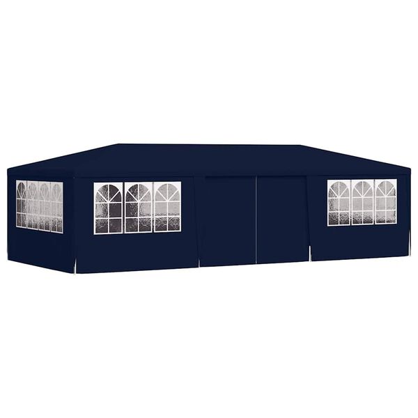 vidaXL Professional Party Tent with Side Walls 4x9 m Blue 90 g/m?