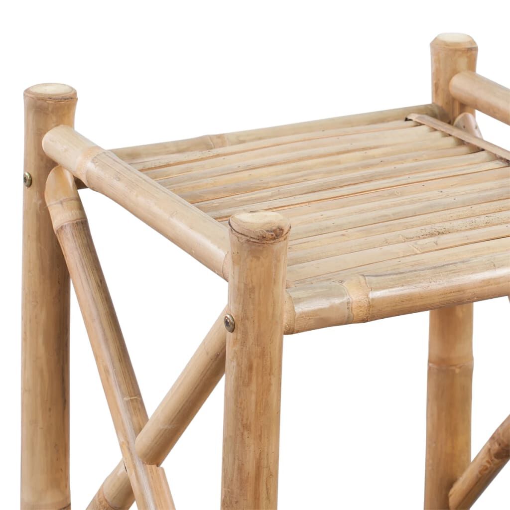 vidaXL 4-Tier Square Bamboo Shelf