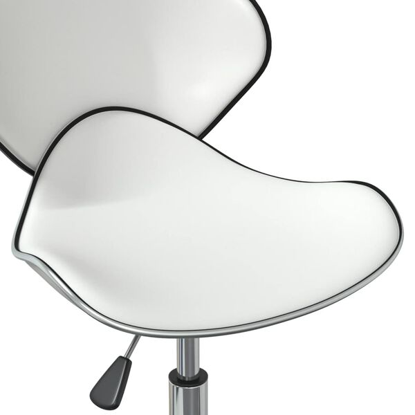 vidaXL Swivel Dining Chairs 4 pcs White Faux Leather