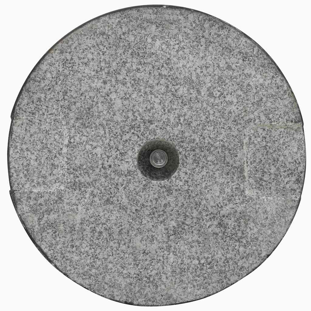 vidaXL Parasol Base Granite 20 kg Round Black