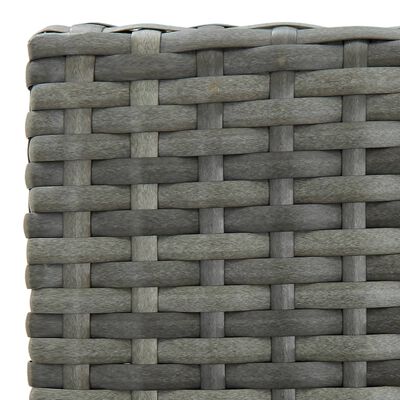 vidaXL Garden Bar Stools with Cushions 2 pcs Grey Poly Rattan, grey vidaXL Garden Bar Stools with Cushions 2 pcs Grey Poly Rattan
