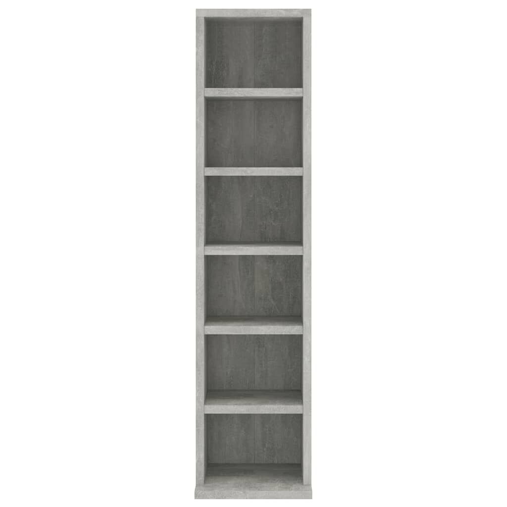 vidaXL CD Cabinet Concrete Grey 21x20x88 cm Engineered Wood