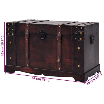vidaXL Vintage Treasure Chest Wood 66x38x40 cm,  vidaXL Vintage Treasure Chest Wood 66x38x40 cm