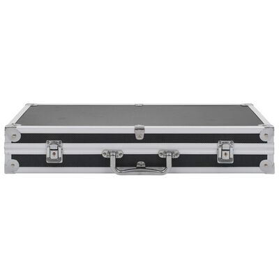 vidaXL Gun Case Aluminium ABS Black, black vidaXL Gun Case Aluminium ABS Black