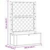 vidaXL Garden Raised Bed with Trellis and Self Watering System Anthracite