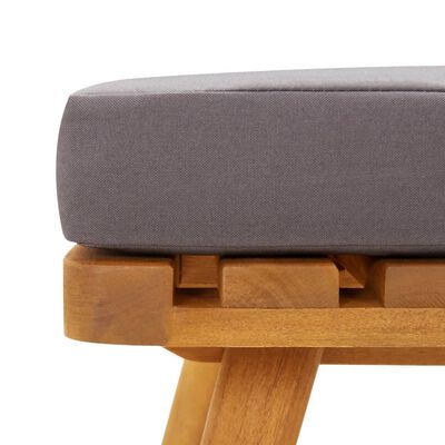 vidaXL Garden Footstool with Cushion 60x60x29 cm Solid Acacia Wood,  vidaXL Garden Footstool with Cushion 60x60x29 cm Solid Acacia Wood