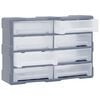 vidaXL Multi-drawer Organiser with 8 Big Drawers 52x16x37 cm