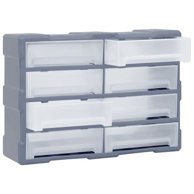 vidaXL Multi-drawer Organiser with 8 Big Drawers 52x16x37 cm, grey vidaXL Multi-drawer Organiser with 8 Big Drawers 52x16x37 cm