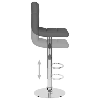 vidaXL Bar Stools 2 pcs Dark Grey Fabric