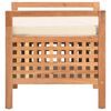 vidaXL Storage Bench 49x48x49 cm Solid Walnut Wood