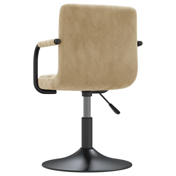 vidaXL Swivel Dining Chairs 2 pcs Cream Velvet
