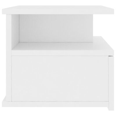 vidaXL Floating Nightstands 2 pcs White 40x31x27cm Engineered Wood, white vidaXL Floating Nightstands 2 pcs White 40x31x27cm Engineered Wood