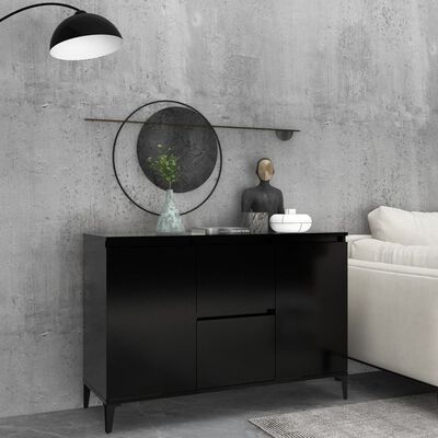 vidaXL Sideboard Black 102x35x70 cm Engineered Wood, black vidaXL Sideboard Black 102x35x70 cm Engineered Wood