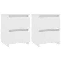 vidaXL Bedside Cabinets 2 pcs White 30x30x40 cm Engineered Wood, white vidaXL Bedside Cabinets 2 pcs White 30x30x40 cm Engineered Wood