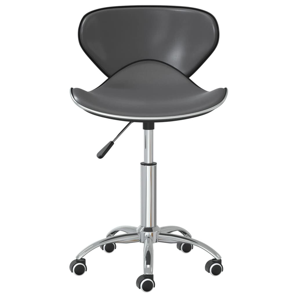 vidaXL Swivel Dining Chairs 6 pcs Grey Faux Leather