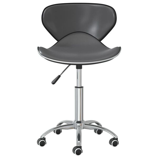 vidaXL Swivel Dining Chairs 6 pcs Grey Faux Leather