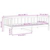 vidaXL Day Bed without Mattress Black Solid Wood Pine 90x200cm