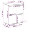 vidaXL Sideboard 60x34x75 cm Solid Wood Pine
