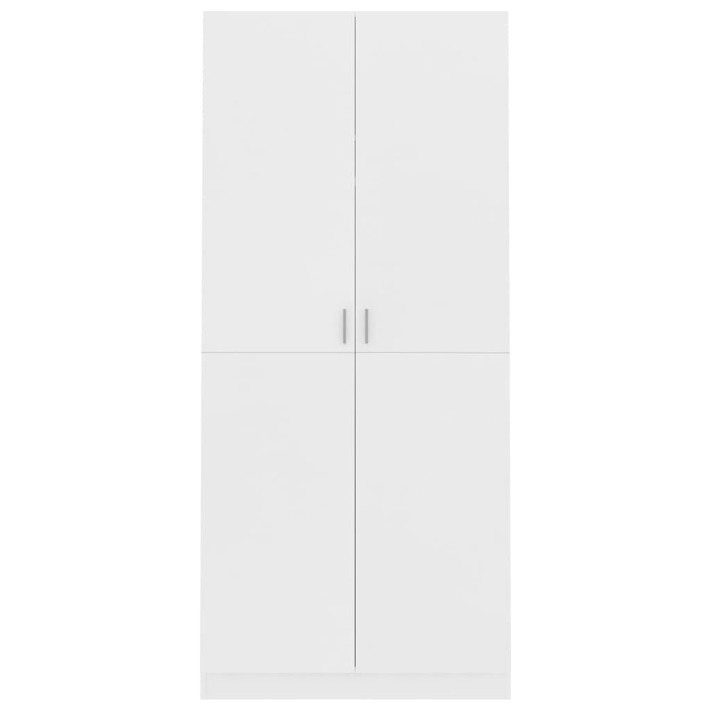 vidaXL Wardrobe White 90x52x200 cm Engineered Wood