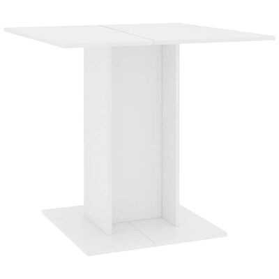 vidaXL Dining Table White 80x80x75 cm Engineered Wood, white vidaXL Dining Table White 80x80x75 cm Engineered Wood