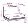 vidaXL 7 Piece Garden Lounge Set with Cushions Poly Rattan Dark Grey