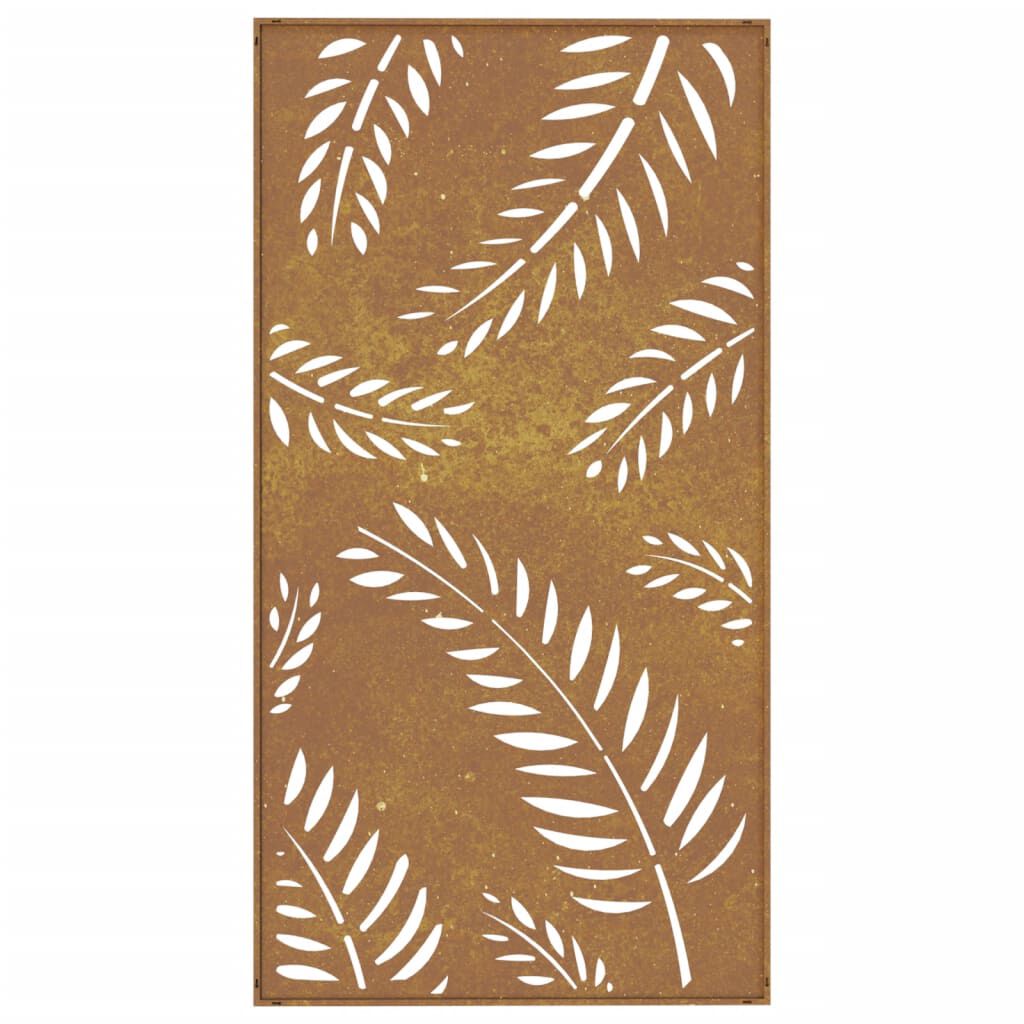vidaXL Garden Wall Decoration 105x55 cm Corten Steel Leaf Design