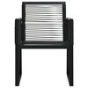 vidaXL Garden Chairs 4 pcs Rope Rattan Black