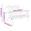 vidaXL Adirondack Garden Bench 126 cm Solid Wood Acacia